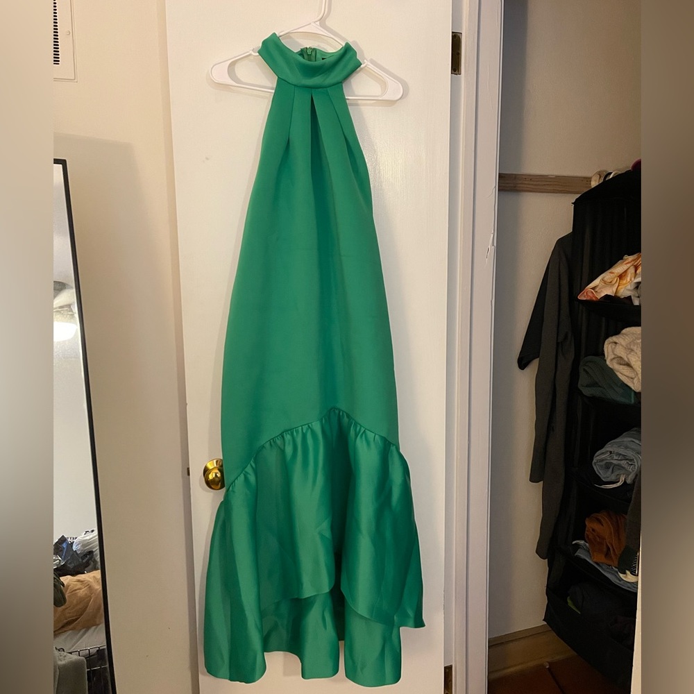 ASOS trapeze green dress, size 14. Brand new with tags! Wedding guest dress.
